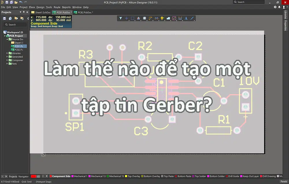 Làm thế nào để tạo một tập tin Gerber?