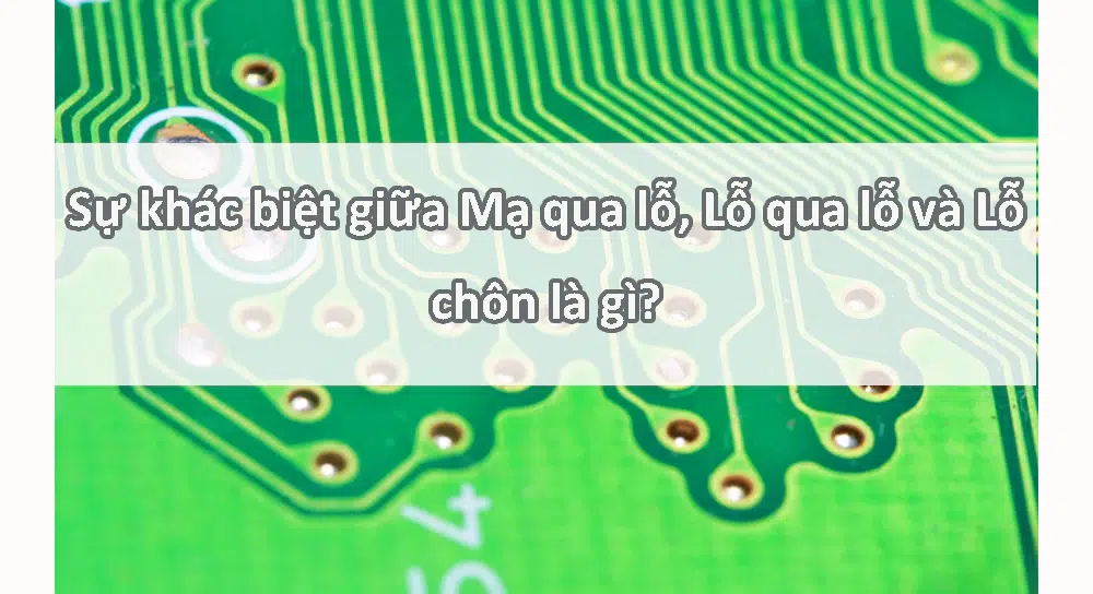 Sự khác biệt giữa Mạ qua lỗ, Lỗ qua lỗ và Lỗ chôn là gì?